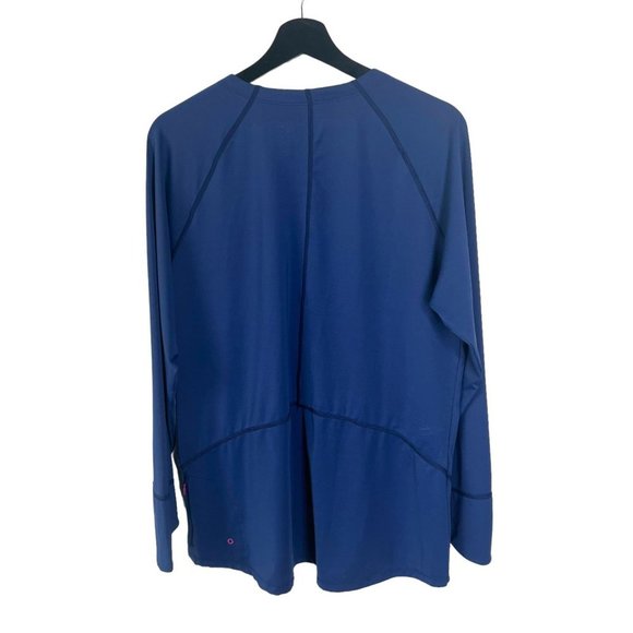 Title Nine Blue Long Sleeve Partial Zip Up Top XL - Picture 2 of 8